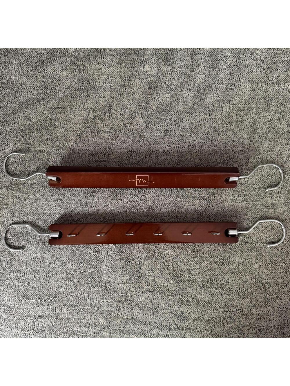 Space Saving Hangers Mahogany For Closet Organizer 2 Pack